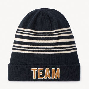 Bonnet fantaisie en tricot avec broderie pour garçon  