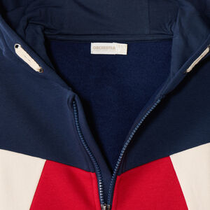 Vest met lange mouwen, colourblock-effect en kap voor jongens 