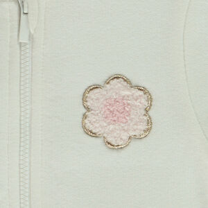 Gilet molleton avec patch bouclettes pour bébé fille 