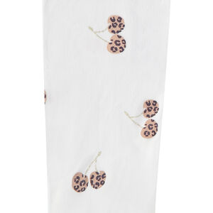 Collant fin imprimé cerise léopard fille 