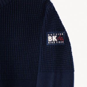 Pull en tricot fantaisie uni garçon 
