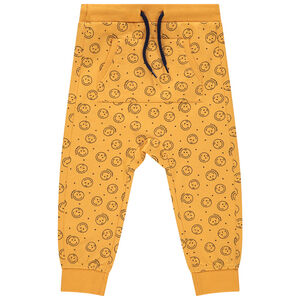 Joggingbroek van molton met Smiley Baby-patroon all-over 