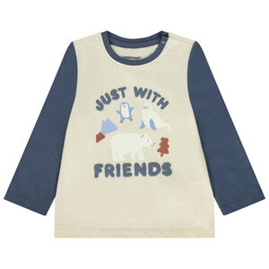 T-shirt manches longues effet color block print Arctique pour bébé garçon 