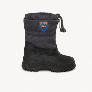 Bicolore zipbare après-ski met rubber badge voor jongens 