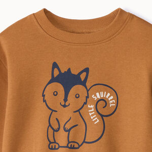 Oversize fleece sweatshirt met print voor babyjongens 