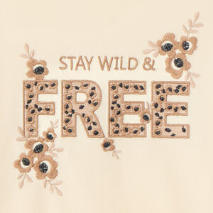 T-shirt met lange mouwen, geborduurd, voor meisjes 