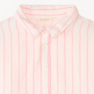 Korte mouwen gestreepte stoffen blouse voor meisjes 