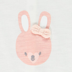 Ensemble t-shirt print lapin + bermuda pour bébé fille 