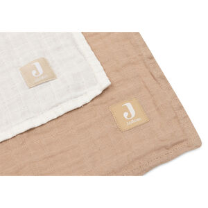 Lange gaze de coton 115x115cm Biscuit/Ivory 