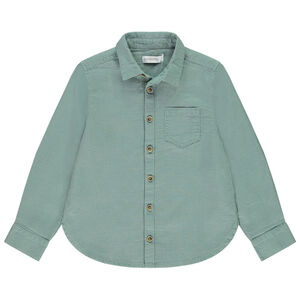 Chemise manches longues effet nid d'abeille pour garçon 