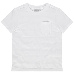 Korte mouwen T-shirt met palmprint en zakje 