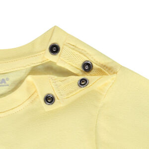 T-shirt in jersey met dierenprint en reliëfboodschap voor baby jongen 