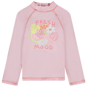 T-shirt manches longues anti-UV SPF 50+ print floral pour fille 