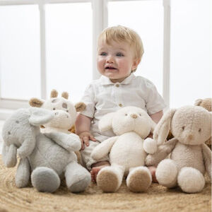 Peluche - Eléphant Teddy - Gris - 30 cm 