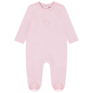 Pyjama effen met fantasie borduursel voor meisjes 