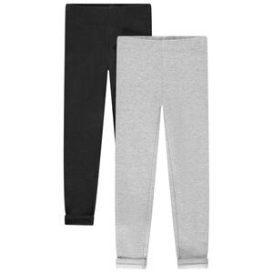 Lot de 2 caleçons unis en molleton gratté pour fille 