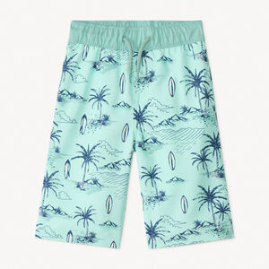 Short de bain long imprimé fantaisie pour garçon 