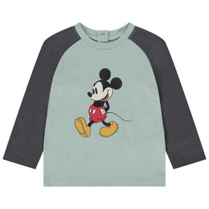 Langarm T-shirt in jersey met Mickey Disney-print voor babyjongen 