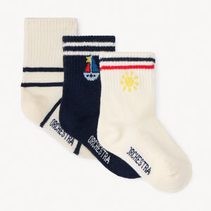 Set van 3 paar sokken met zeeprints voor babyjongen 