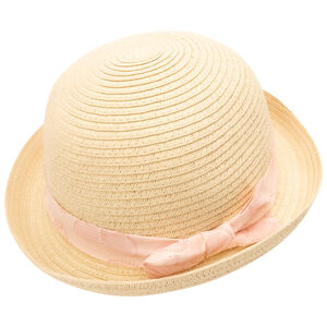 Chapeau melon avec galon papillons pour bébé fille 