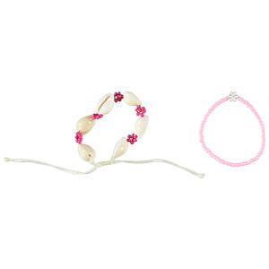 Set van 2 armbanden met bloemen voor meisjes 
