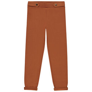Legging milano uni à pattes décoratives fille 