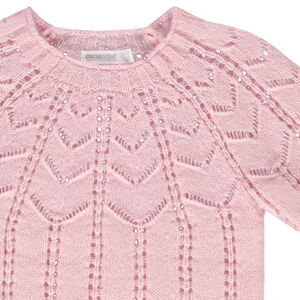 Pull en tricot ajouré pour fille 