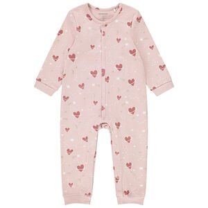 Dors-bien en molleton imprimé coeurs pour bébé fille 