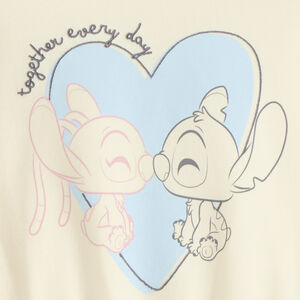 Sweat molleton oversize voor meisjes met Stitch en Angel print van Disney 