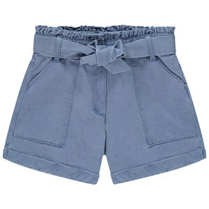 Short paperbag met strikceintuur voor meisjes 