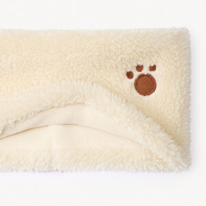 Snood in sherpa met schapenvachtlook, gevoerd met microfleece, effen kleur 