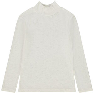 Sous-pull effet côtelé col cheminée pour fille 