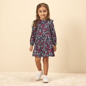 Robe manches longues imprimé fleuri pour bébé fille 