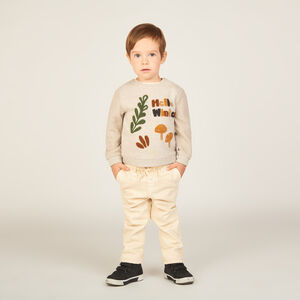 Rechthoekige jeans gevoerd met micropolaire voor babyjongens 