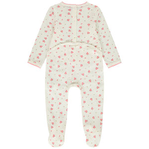 Dors-bien en jersey imprimé fleuri pour bébé fille 