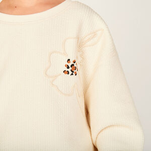 Sweat molleton oversize à cording fille 