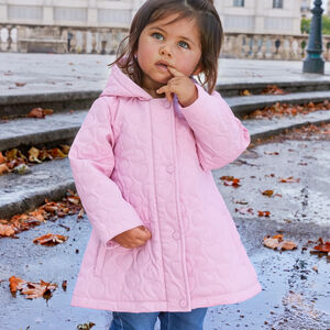 Parka voor babymeisjes met gevoerde hartjes 