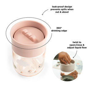 Oefenbeker rand 360° Tiny Farm Roze 