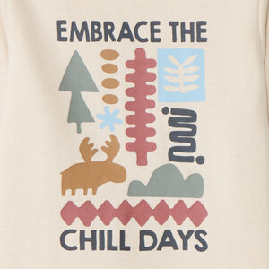 Ondertrui met hoge hals en print voor jongens 