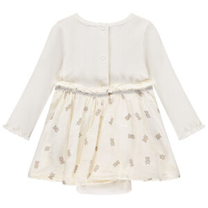 2-in-1 effect jurkbody met beerprint voor meisjes 