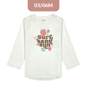 T-shirt Rashguard UV50+ 3-6M Flowers Sea Salt 