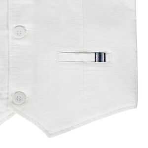 Gilet server in katoen met zakken voor jongen 