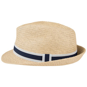 Borsalino tressé avec galon bicolore pour garçon 