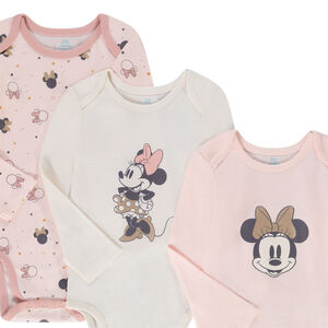 Lot de 3 bodies en jersey imprimé Minnie Disney pour bébé fille 