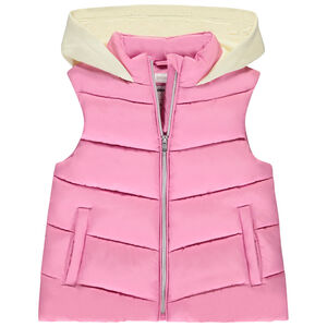 Donsjas zonder mouwen met fleece capuchon voor meisjes 