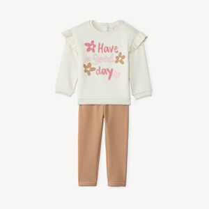 Joggingset met bloemenmotief voor meisjesbaby 