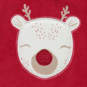 Pyjama in fluweel met Kerst rendier patch voor baby jongen 