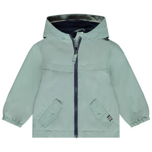 Windjack in effen ripstop voor baby jongen 