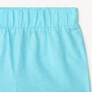 Korte set van 2 stukken: mouwloos shirt met ruffles + short voor babymeisjes. 