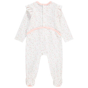 Set van 2 fluwelen slaappakjes met konijnenprint voor babymeisjes 